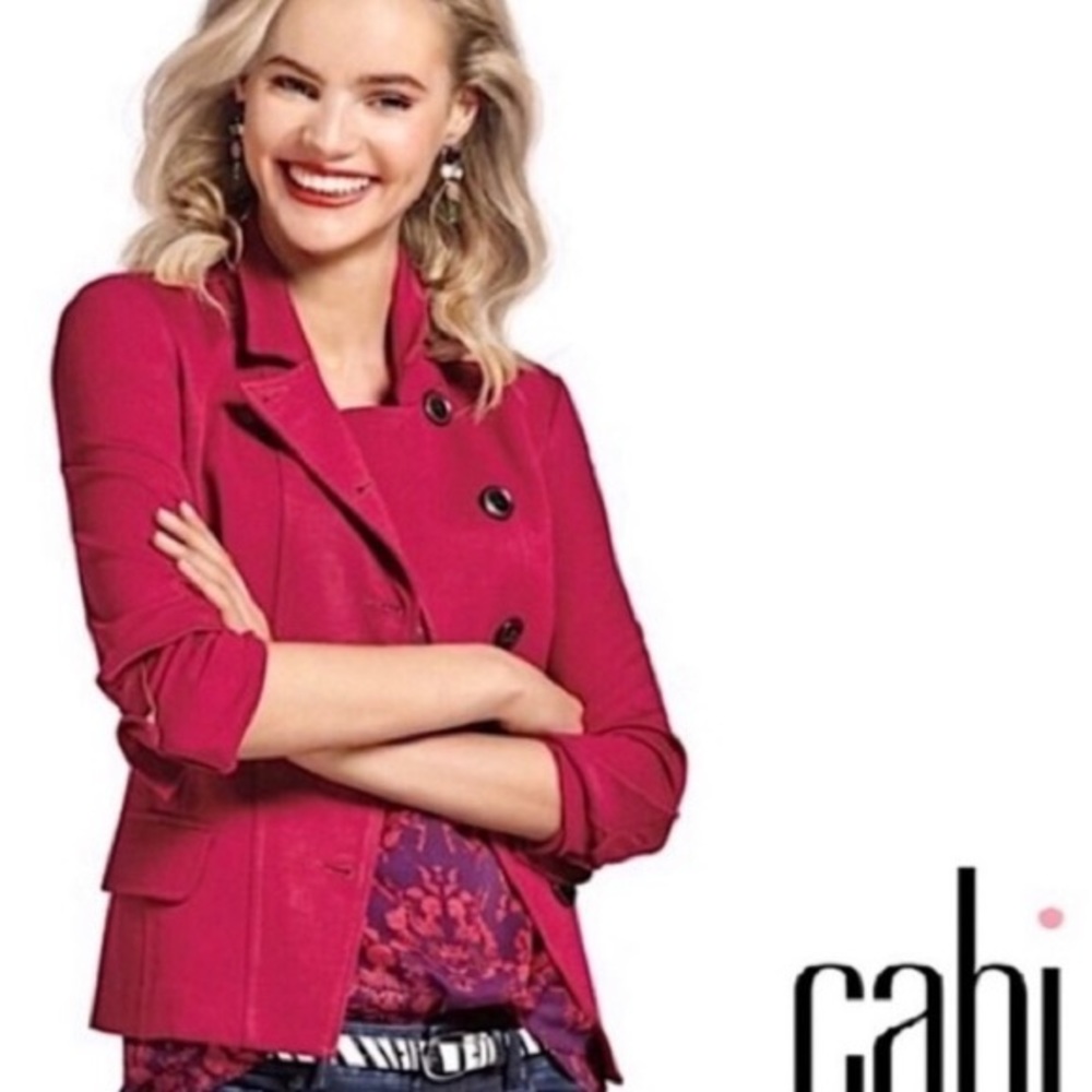 🌹CAbi | Rhubarb Outing Button Down Blazer🌹